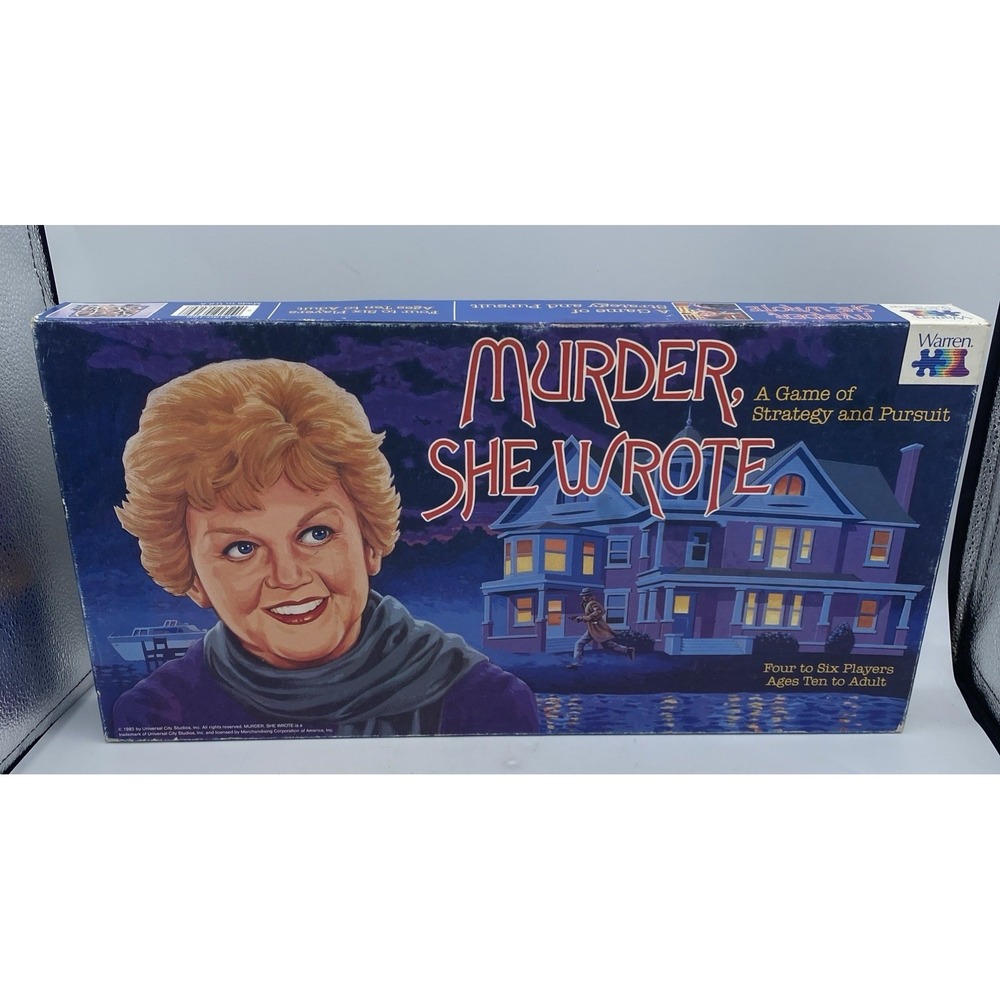 VTG 1985 Murder She Wrote Board Game Angela Lansbury Warren  Near Complete